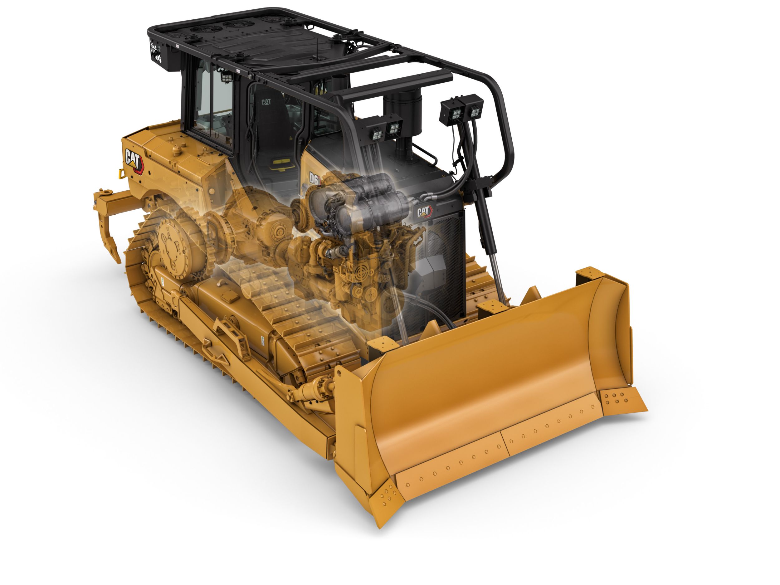 Explore el interior del Tractor Topador D6 con transmisión totalmente automática