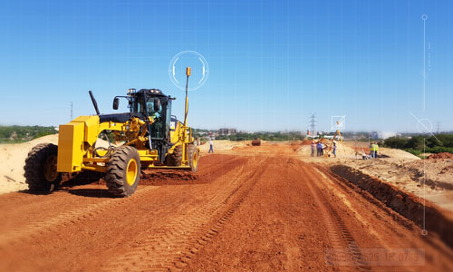 Demostración  de Motoniveladora Cat 12M con  Grade Control y sistema Laser 2D en Obra Costanera Norte de Asunción.